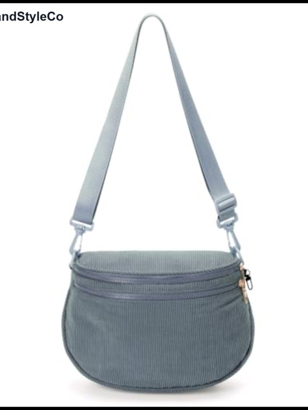 Corduroy Crossbody Bum Bag Anti-Theft Multi-Pocket Fanny Pack Adjustable Strap